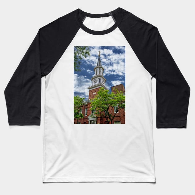 Old Town Alexandria - City Hall Baseball T-Shirt by JimDeFazioPhotography